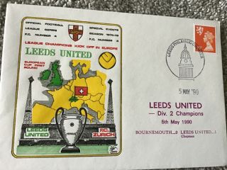 Rare Football First Day Cover 1974 Uefa Cup Leeds United V Zurich