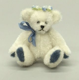 Bears By Nancy Miniature Artist Polar Bear Mary Alice 1 3/4 " Jointed With Tag