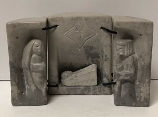 Vintage Nativity Set - Hand Carved Soapstone Unusual Rare Heavy