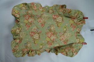 Ralph Lauren Rare Charlotte Standard Pillow Sham Sage Green Floral