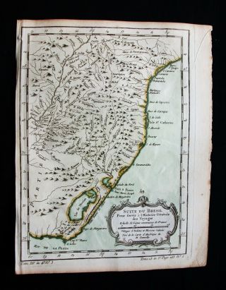 1754 Bellin: Map South America,  Brazil,  Brasil,  Paraguay,  La Plata,  Rio