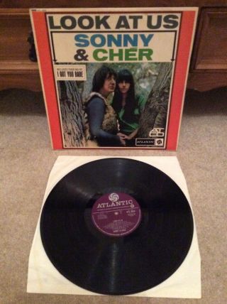 Rare Sonny And Cher Mono Vinyl Lp Look At Us 1965 Atlantic Records