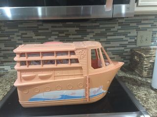 Mattel Barbie Doll Pink Dream Boat Yacht Cruise Ship Vintage Open Up Large