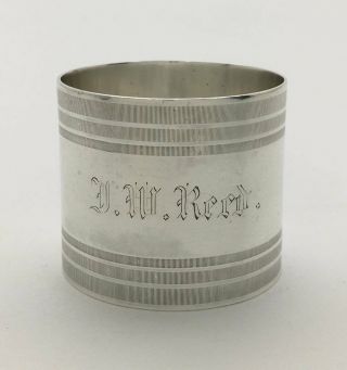Fine Antique Engraved Sterling Silver Napkin Ring 