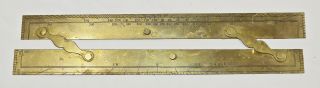T.  S.  & J.  D.  Negus Brass Parallel Ruler Navigational Ruler - Maritime - Rare Nr