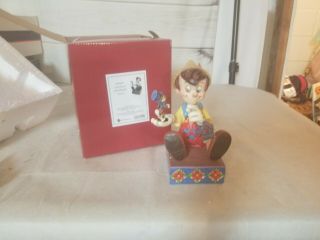 Disney Traditions Jim Shore Pinocchio Figurine Just Give A Little Whistle Rare