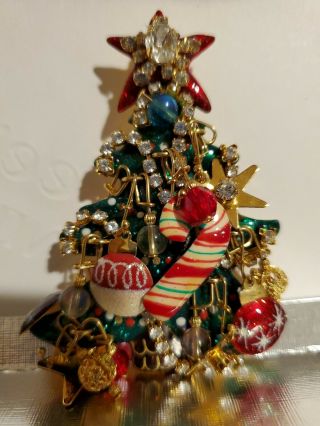 Retired Lunch At The Ritz Christmas Tree Pin/pendant Retired Rare
