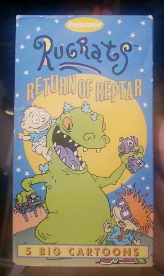 1997 Rugrats Return Of Reptar Vhs Nickelodeon Rare Orange Tape Cartoon