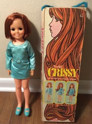 Vintage Ideal 1970 Crissy Doll With Growing Hair,  Outfit & Box