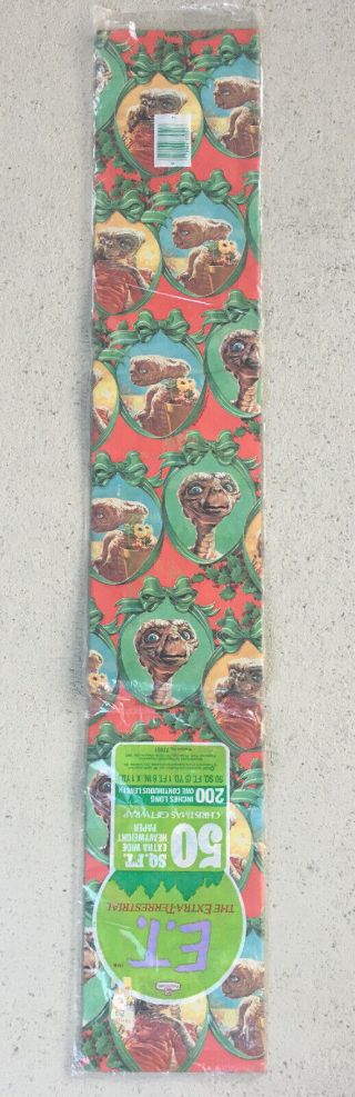 Rare Vintage E.  T.  The Extra - Terrestrial Wrapping Paper Christmas Wrap 50 Sf