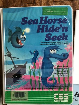 Sea Horse Hide ‘n Seek Atari Cartridge CBS Software RARE 2