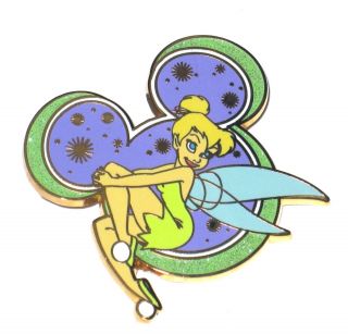 Rare Le 250 Disney Pin✿tinker Bell Tink Mickey Mouse Mania Icon Moon Sitting Sit