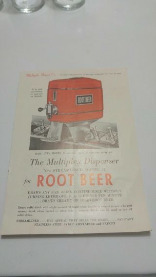 Rare Vintage Multiplex Coca Cola Soda Fountain Dispenser Advertising Brochure