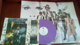 Prince Purple Rain Mexican Lp W/poster Rare Purple Wax Ex/ex
