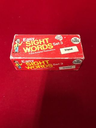 Frank Schaffer Publications Easy Sight Words 100 Flash Cards Set 3 Rare