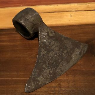 Late/post Medieval Axe Head Iron Artifact Indo - Persian Blade Antique Tool Battle