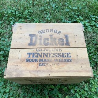 Rare Vintage George Dickel Tennessee Whisky Wooden Crate 2