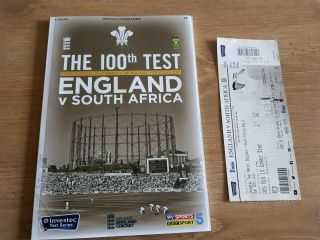 England Cricket Rare 100th Test Programme And Ticket
