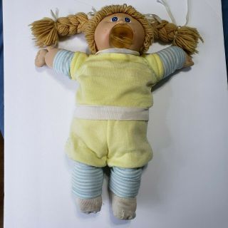 Vintage Cabbage Patch Kid With Pacifier Blonde Hair Girl