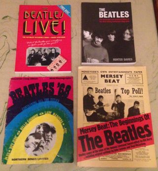 4 Books On The Beatles Rare Songbook From 1968,  Mersey Beat,  Beatles Live,  More