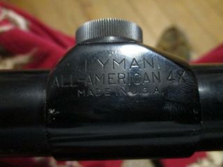 RARE Vintage Lyman 4X All - American Scope Point Crosshair 2