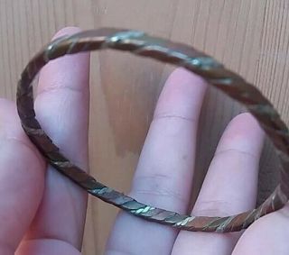 Ancient Viking Bronze Silver Twisted Bracelet Musuem Quality Artifact
