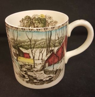 Rare Johnson Bros Punch Mugs From Friendly Village - The Ice House 3 " H
