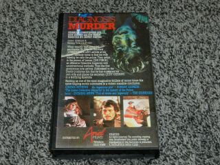 RARE HORROR VHS DIAGNOSIS MURDER starring CHRISTOPHER LEE CREATURE FEATURE VIDEO 2