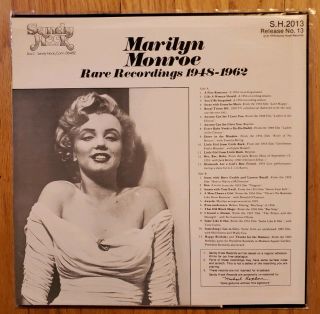Marilyn Monroe LP Vinyl Rare Recordings 1948 - 1962 Orig Sandy Hook W/Insert NM - 2