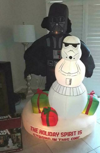 Rare Gemmy Disney Star Wars Darth Vader Christmas Inflatable Airblown Decor