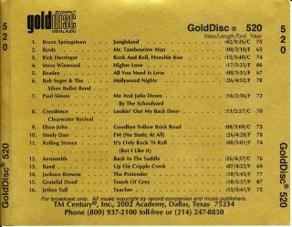 GOLDDISC 520 Various RARE RADIO ONLY CD Beatles BAND Aerosmith GRATEFUL DEAD Bob 2