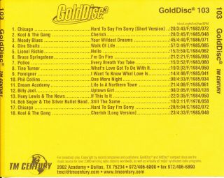 GOLDDISC 103 Various RARE RADIO ONLY CD Phil Collins POLICE Bruce Springsteen 2