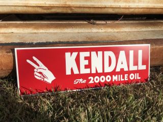 Antique Vintage Old Style Kendall Motor Oil Sign Blemish