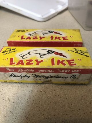 Two Vintage Lazy Ike Fishing Lures