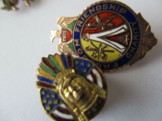 2 Antique Improved Order Of Red Men Tote Pins