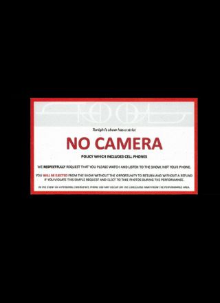 Tool " Fear Inoculum 2019 North America Tour " No Camera Sign (4 " X 6.  5 ") Rare