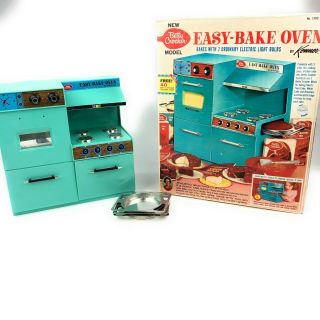 Rare Vtg 60s Betty Crocker Easy Bake Oven 1969 Kenner Model 1500 Turquoise