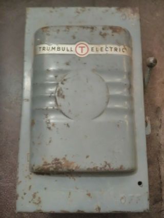 Vintage Trumbull Electric Safety Disconnect Switch Box (model A,  30a,  125 - 250v)