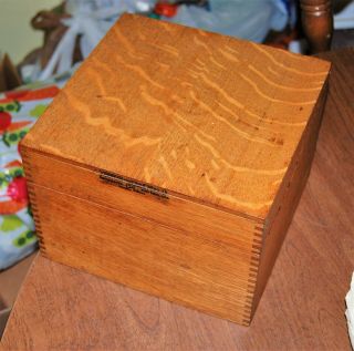 Vintage Yawman And Erbe Y And E Mfg Co Rochester Ny Oak File Box