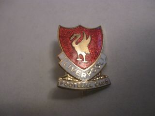 Rare Old Liverpool Football Club Red Enamel Brooch Pin Badge By Reeves