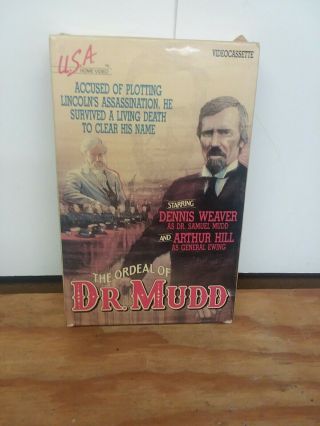 The Ordeal Of Dr.  Mudd 1980 (vhs) Dennis Weaver Tv Abe Lincoln Big Box Rare