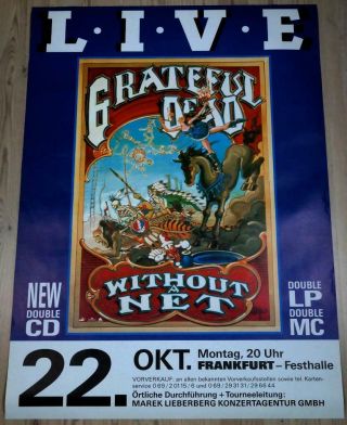 Grateful Dead - Rare Vintage Frankfurt 1990 Concert Poster Huge