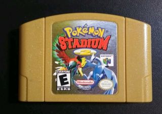 Pokemon Stadium 2 Nintendo 64 Oem Authentic N64 Gold Video Game Cart Rare Good