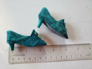 WONDERFUL OLD HEELED SHOES for antique French cloth boudoir or fashion doll 2