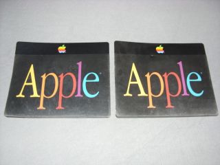 2 Vintage Apple See - Thru Mouse Pads - Rare