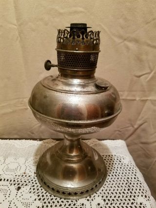 Antique B&h Kerosene Oil Lamp Bradley & Hubbard 1904 Flame Spreader