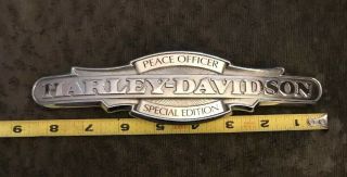 Harley Davidson Special Edition Peace Officer Gas Fuel Tank Emblem Rare