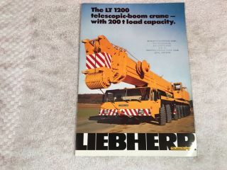 Rare 1970s Liebherr Lt1200 Crane Dealer Brochure Poster