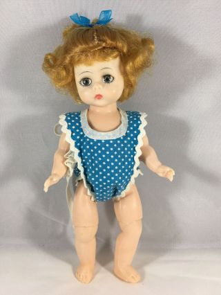 Madame Alexander Alex Doll In Vintage Sun Suit - Blue With White Dots