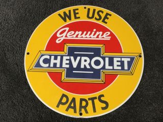 Vintage Chevrolet Porcelain Sign Gas Oil Service Station Pump Plate Rare Dealer